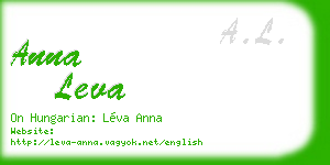 anna leva business card