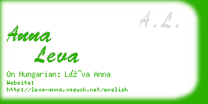 anna leva business card